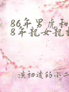 86年男虎和88年龙女龙相配吗