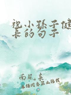 祝小孙子健康成长的句子