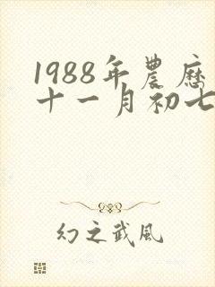 1988年农历十一月初七是什么星座