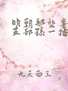 明朝那些事儿第五部孙一播讲