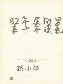 82年属狗男未来十年运气如何