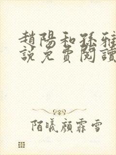 赵阳和孙雅的小说免费阅读无弹窗