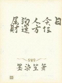 属狗人今日打牌财运方位
