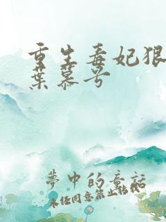 重生毒妃狠绝色叶慕兮