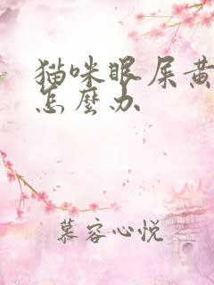 猫咪眼屎黄粘稠怎么办