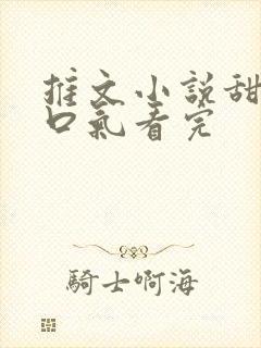 推文小说甜文一口气看完