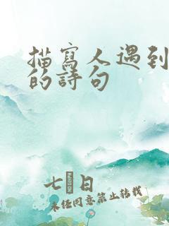 描写人遇到挫折的诗句