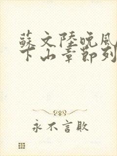 苏文陆晚风阎王下山章节列表