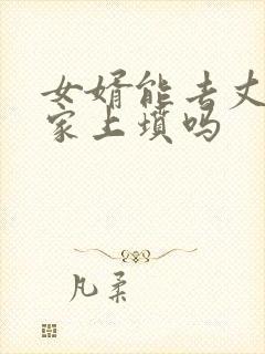 女婿能去丈母娘家上坟吗