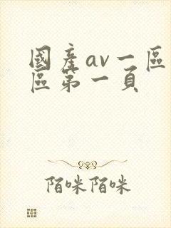 国产av一区二区第一页