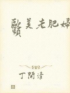 欧美老肥妇性视频