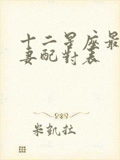 十二星座最佳夫妻配对表