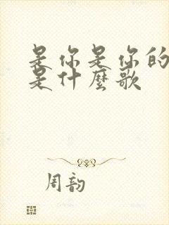 是你是你的歌词是什么歌