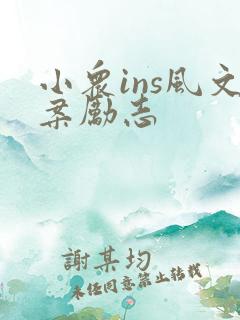 小众ins风文案励志