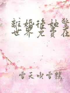 离婚后她惊艳了世界免费在线阅读