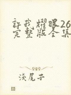 许我耀眼26集完整版全集