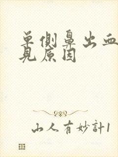 单侧鼻出血的常见原因