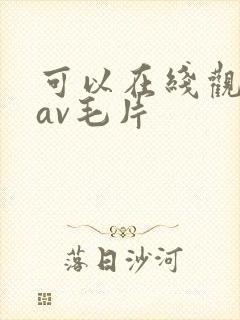可以在线观看的av毛片
