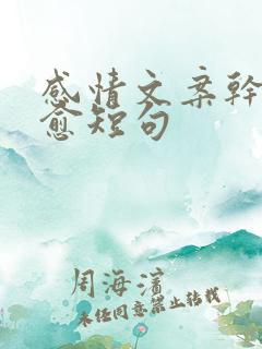 感情文案干净治愈短句