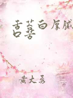 舌苔白厚腻口干口苦