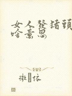 女人发猪头表情啥意思