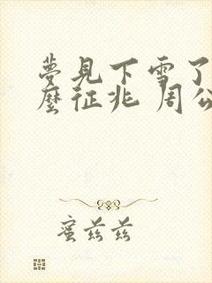 梦见下雪了是什么征兆 周公解梦女人