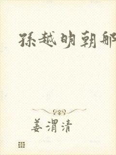 孙越明朝那些事