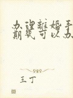 办理离婚手续星期几可以办