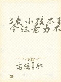 3岁小孩不听指令注意力不集中
