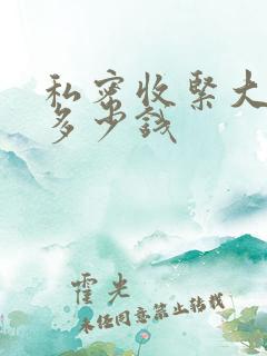 私密收紧大概要多少钱