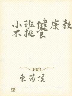 小班健康教案我不挑食