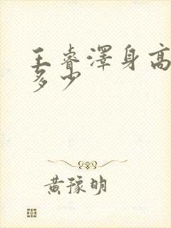 王睿泽身高体重多少