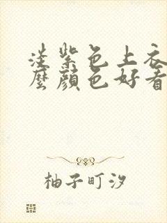 淡紫色上衣配什么颜色好看