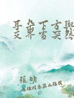 耳朵下方与脸颊交界处突然肿了