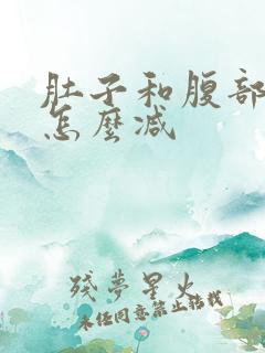 肚子和腹部赘肉怎么减