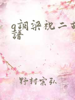 g调梁祝二胡简谱