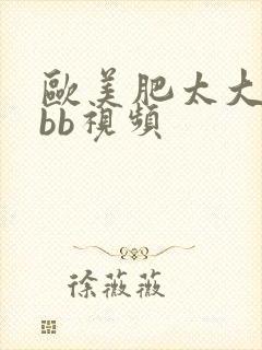 欧美肥太大bnbb视频