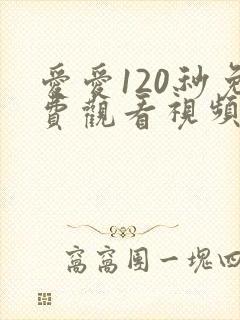 爱爱120秒免费观看视频