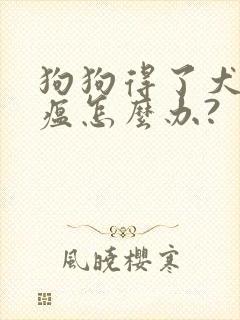 狗狗得了犬瘟狗瘟怎么办?