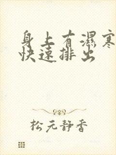 身上有湿寒如何快速排出