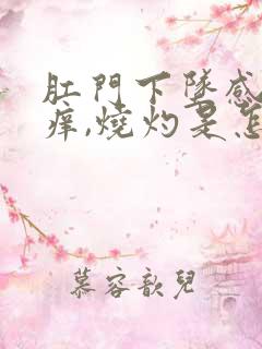 肛门下坠感和发痒,烧灼是怎么回事