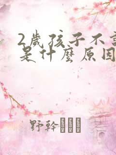 2岁孩子不说话是什么原因