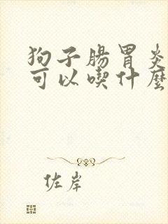 狗子肠胃炎拉血可以吃什么药