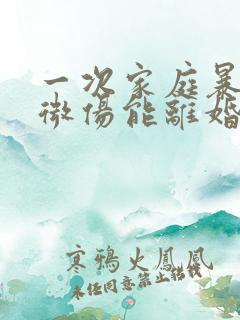 一次家庭暴力轻微伤能离婚吗