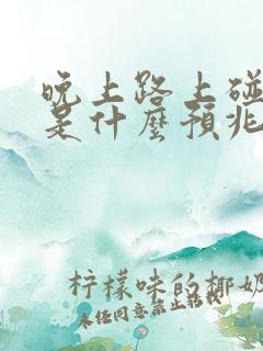 晚上路上碰到蛇是什么预兆