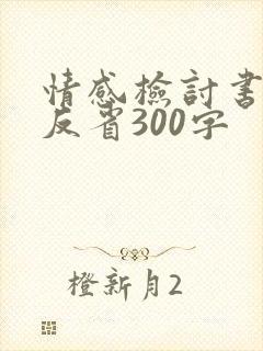 情感检讨书自我反省300字