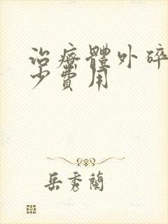 治疗体外碎石多少费用