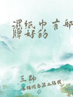 湿纸巾有哪些品牌好的