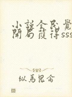 小说全民觉醒:开局获得sss级天赋全文阅读