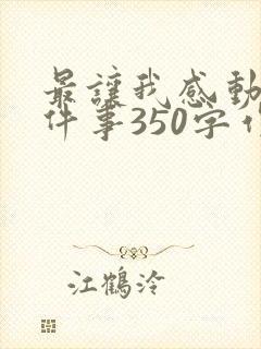 最让我感动的一件事350字作文